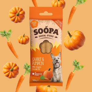Soopa carrot and pumpkin dental sticks