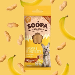 Soopa banana & peanut butter dental sticks