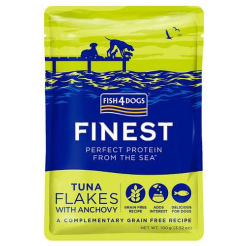Fish4Dogs tuna flakes with anchovies 100g pouch