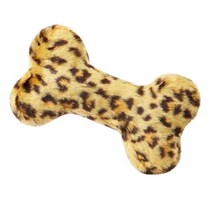 Leopard plush bone small